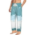 thumbnail image 2 of Uemuo Bathtub with Soap Bubbles Pattern Men's Wide Leg Palazzo Lounge Pants with Pockets Light Weight Loose Comfy Casual Pajama Pants-X-Large, 2 of 9
