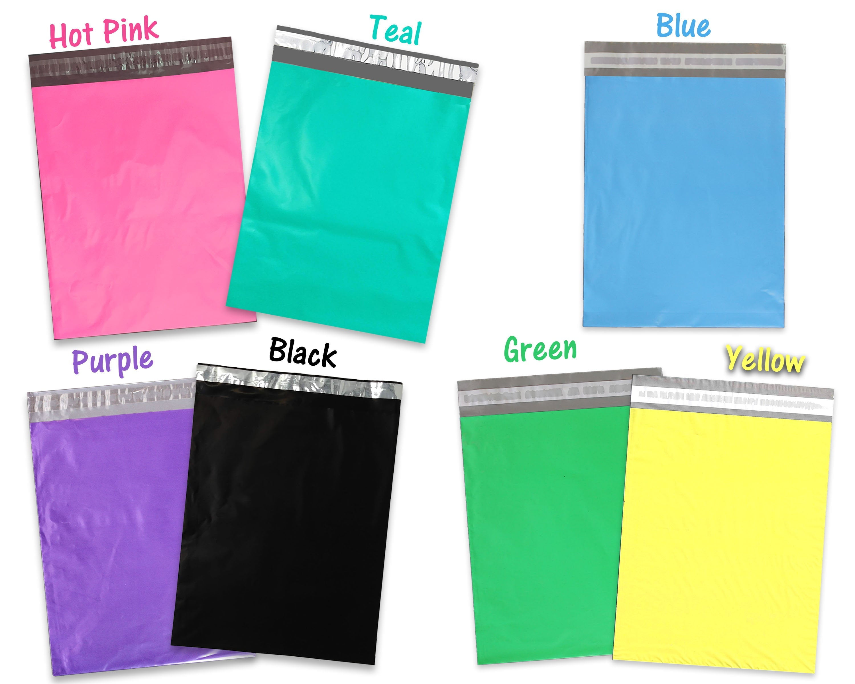 10" x 13" Exclusive Teal FLAT POLY MAILERS Approved Shipping Mailers Mail Bags 