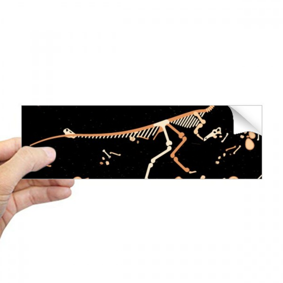 bs black small dinosaur rectangle bumper sticker notebook window decal