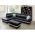 thumbnail image 2 of PonLiving Furniture Pappas 103.5'' Sleeper Sectional with Storage Ottoman, Right & Left Hand Facing, Leather Upholstered, 2 of 4