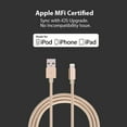thumbnail image 6 of MFi Certified 3.3 Feet (1 m) Heavy-duty Nylon-Braided Data Sync Lightning to USB Charger Charging Cable Cord for iPhones - Black, 6 of 8