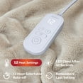 thumbnail image 3 of Sunbeam Electric Heated Blanket Velvet Texture 12 Heat Settings Auto Shut-Off Peyote Full Queen 84" x 90", 3 of 18