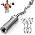 47" EZ Curl Bar 2" Olympic Weight Lifting Barbell Bar Fitness Workout