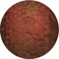thumbnail image 1 of Ahgly Company Indoor Round Patterned Mahogany Brown Area Rugs, 6' Round, 1 of 6