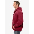 thumbnail image 3 of Kingsize Men's Big & Tall Fleece Zip-front Hoodie Jacket, 3 of 5