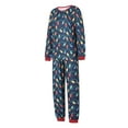 thumbnail image 4 of Elippeo Family Matching Christmas Pajamas, Baby Romper/Colorful String Lights Pattern Long Sleeve Tops and Pants Sleepwear Set, 4 of 10