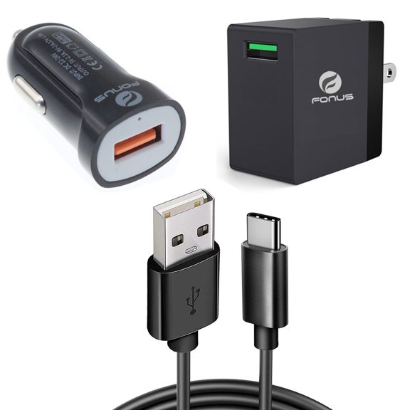 Fast Home Car Charger for Kyocera DuraXV Extreme E4810 Phone - USB Cable Type-C 6ft Long Travel Power V9O for Kyocera DuraXV Extreme E4810 Model