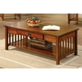 thumbnail image 3 of Furniture of America Lucca Mission 3-Piece Coffee Table Set, Antique Oak, 3 of 6