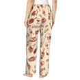 thumbnail image 3 of Bingfone Pajamas For Women,Red Wine Pajama Pants With Pockets-Large, 3 of 9