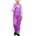 thumbnail image 2 of Auroural 5t girls clothes sets 2 piece sets for toddler girls Children's Solid Color Casual Suit Performance Suit Formal Dress And Wearing A Bow Tie Sets For Kids, 2 of 5