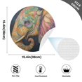 thumbnail image 2 of Ryvnso Bohemia Art Elephant Round Plate Mats Dining Table Placemat Set of 4 for Holiday Decoration, 2 of 7