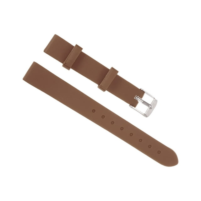 Unique Bargains Soft Rubber Watch Band 14mm Width Quick Release Replacement Silicone Watch Strap, Brown