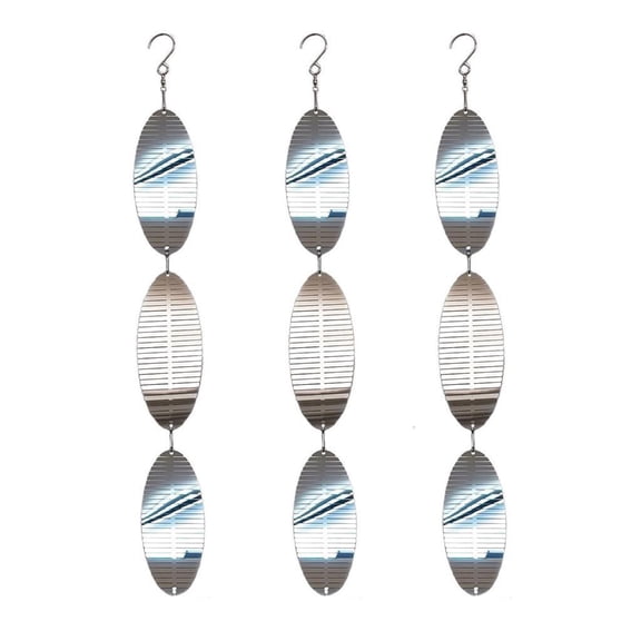 Osdhezcn Pack of 3 High Shine Reflective Wind Spinners for Bird Deterrence Outdoor Use