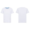 thumbnail image 1 of Ocealan Lot de 2 T-Shirts à Col Rond à Manches Courtes pour Garçons et Filles, Couleur Unie, Été, Décontracté, Coton, Hauts Tee 2-12 Ans Blanc 7-8, 1 of 6