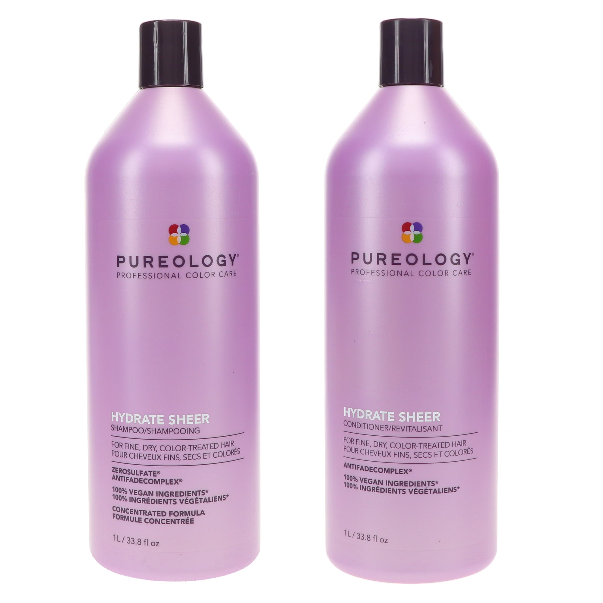 Pureology Hydrate Sheer Shampoo 33.8 oz & Hydrate Sheer Conditioner 33.8 oz  Combo Pack - Walmart.com
