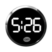 LED Digital Car Dashboard Clock - Stick-On Electronic Clock with Auto Light Display, 4.6cm Compact Size - Durable Plastic/Metal Construction for Cars, Bikes, Offices
