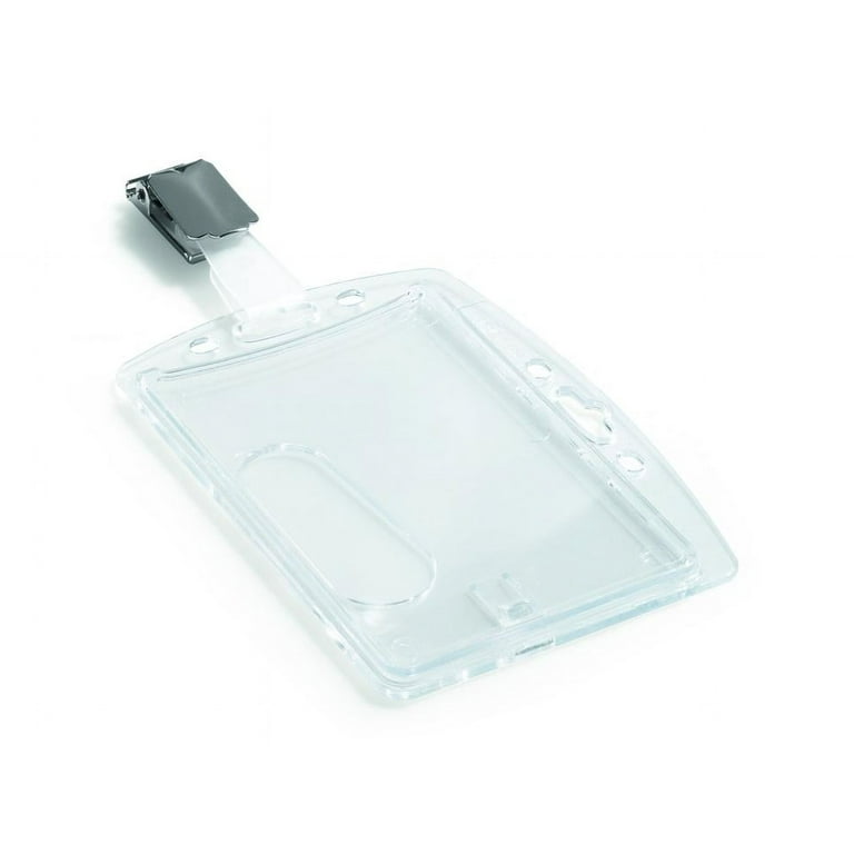 Advantus Plastic ID Card Holders - Horizontal/Vertical - Plastic - 25 / Pack - Clear - Rotating Clip Advantus Plastic ID Card Holders - Horizontal/Vertical - Plastic - 25 / Pack - Clear - Rotating Clip
