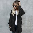 thumbnail image 4 of Abrigo de mujer, chaqueta de felpa, chaqueta con capucha, abrigo de invierno de gran tamaño, abrigo corto, cárdigan cálido, chaqueta con capucha, chaqueta de invierno con bolsillos (3XL), 4 of 6