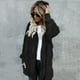 thumbnail image 4 of Abrigo de mujer, chaqueta de felpa, chaqueta con capucha, abrigo de invierno de gran tamaño, abrigo corto, cárdigan cálido, chaqueta con capucha, chaqueta de invierno con bolsillos (3XL), 4 of 6