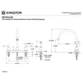 thumbnail image 2 of Kingston KB725ALBS Vintage Two-Handle 4-Hole 8" Centerset Kitchen Faucet with Brass Sprayer in Oil Rubbed Bronze, 2 of 4