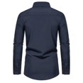 thumbnail image 4 of Dress Shirts for Men Slim Fit Solid Color Lapel Collar Long Sleeve Stretch Button down Business Formal Shirt Lightweight Comfy Fall Clothes, 4 of 4