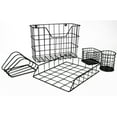 thumbnail image 1 of Wire Metal 5 in 1 Desk Organizer Set, Black, 1 of 1