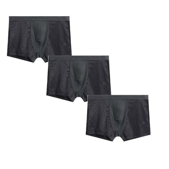 FUZHIQ Men's Performance Boxer Briefs 3 Pack, Breathable Mesh Underwear, Quick Dry Design for Athletic Gym Running Wear,XXL