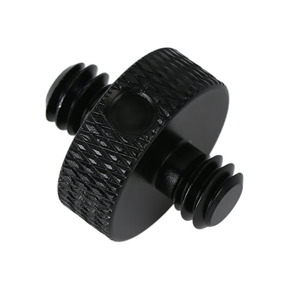 Adaptateur de Vis pour Caméra 1/4 Po, Support, Alliage d'Aluminium, Trou Rond 3,5 mm, Oxydation Anodique, Adaptateur de Vis pour Caméra pour Cage de Caméra, Noir, Argent