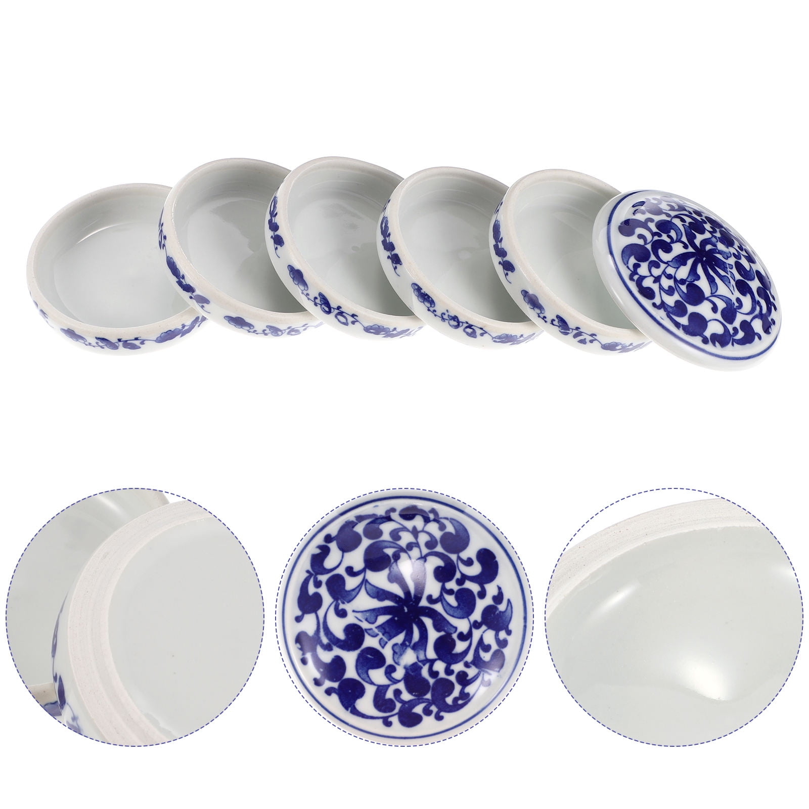 Raindrops  Five Blue and White Color Palette Practical Pigment Tray