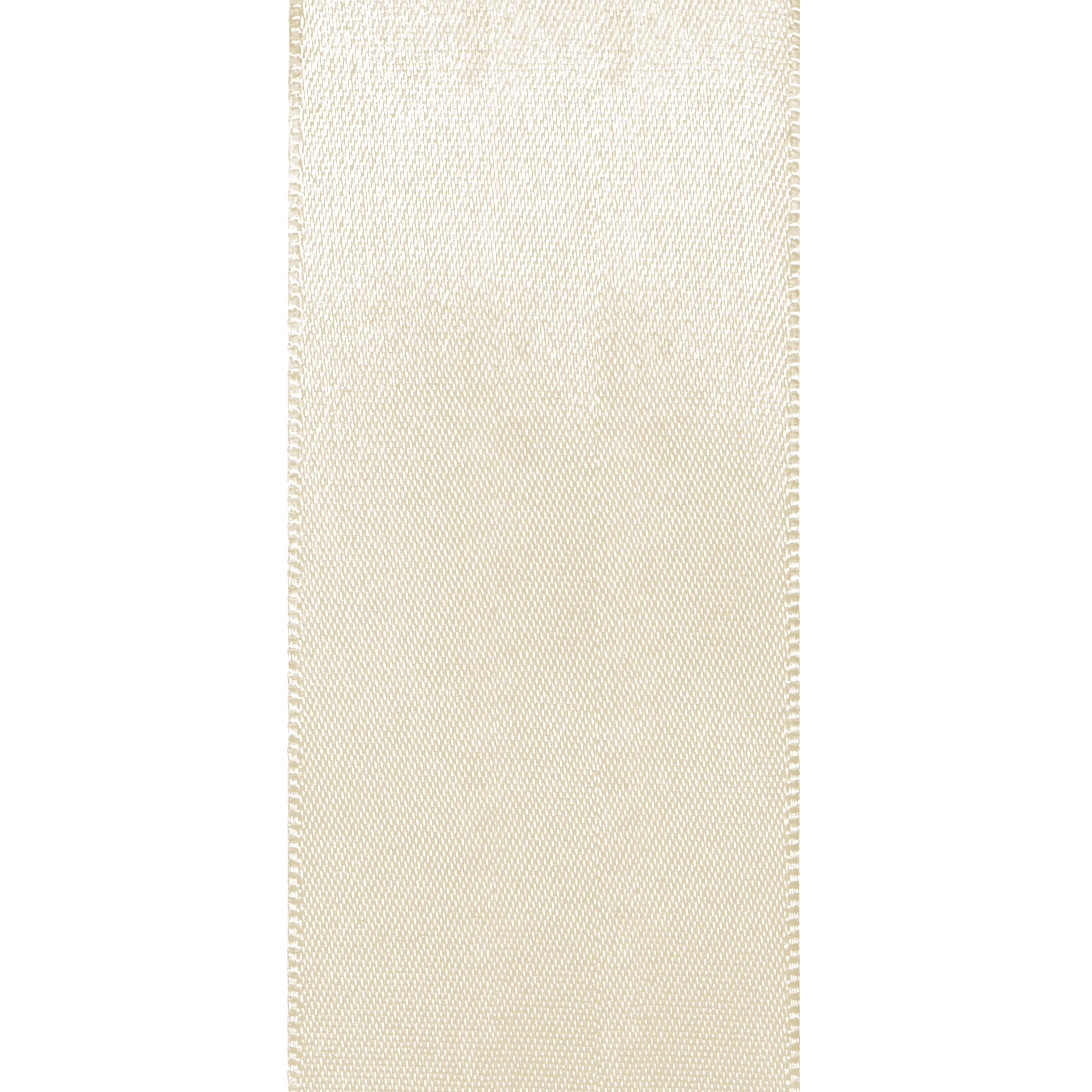 Ivory Double Faced Satin Ribbon for Wedding and Crafts, 2.5