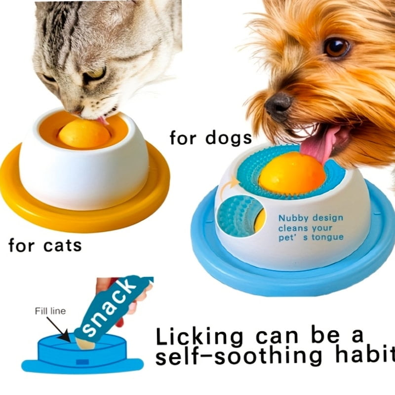 Multi-Function Slow Feeder with Licking Plate for Cats Dogs - Wet by TYPPKMM