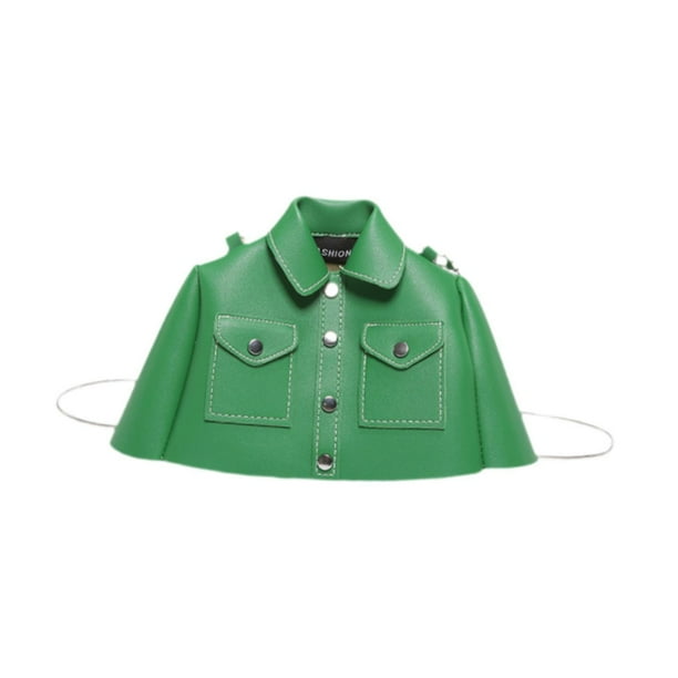 Bolso de hombro para mujer con gancho desmontable y correa de cadena ajustable. verde