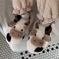 thumbnail image 3 of 40/41 Fluffy Cow Slippers | Novelty Cartoon Cow Cotton Slippers Comfortable Cow Slides,Winter Furry Slippers for Women Men Girls Boys, 3 of 4