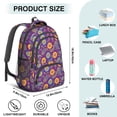 thumbnail image 5 of Paisley and Floral Purple Pattern Cute School Backpack Bag with Padded Back and Adjustable Shoulder Straps 16.9 X 12.6 X 5.9 Inches, 5 of 5