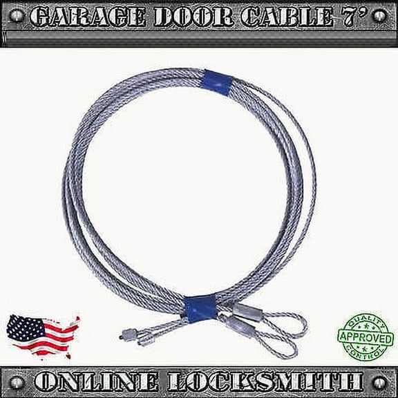 Pair Of Universal Garage Door Cables for All 7' Torsion Spring Garage Doors 105"