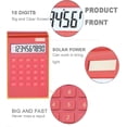 thumbnail image 3 of 2-Pack 10-Digit Desktop Calculator, Dual Power (Solar & Battery), Compact Business Calculator for Office, Accounting, School, Black & Red, 3 of 7