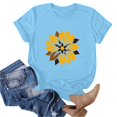 thumbnail image 5 of Xdegoge T Shirts for Women Graphic Under 10 Short Sleeve Crewneck Shirts Floral Summer Casual Tops Tunic Loose Fit Tees Soft Comfy Blouses History of Purchases Online Sales, 5 of 5