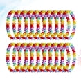 thumbnail image 3 of 20 piezas de collar de flores artificiales hawaianas de colores claros y brillantes, guirnalda clásica, lazo para el cuello para fiesta de luau tropical, accesorio para disfraz de baile hula en la p, 3 of 4
