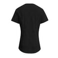 thumbnail image 5 of EchfiProm Eyelet T-Shirts for Women Square Neck Lace Tops Trendy Short Sleeve Pullover Black Solid Ladies, 5 of 5