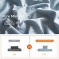 thumbnail image 4 of Washed Cotton Blue & White Reversible Duvet Cover Queen Size Nordic Color, 4 of 6