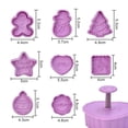 thumbnail image 3 of Cortadores de galletas, 8 piezas Cortadores navideños Cortadores de plástico Cortadores navideños Características líderes en su clase, 3 of 8