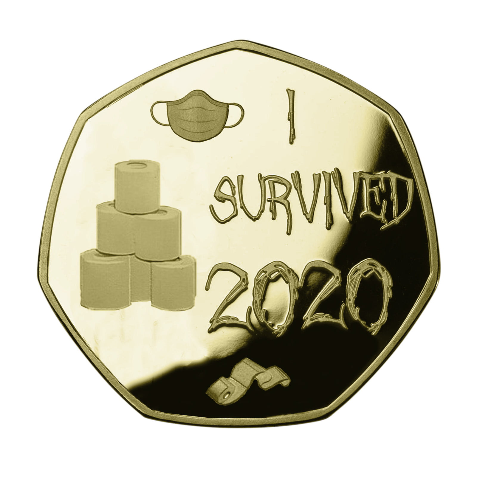 I SURVIVED 2020 MEDAL AND COMMEMORATIVE SET 50P COIN COLLECTORS MEMENTO GIFT 