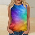 thumbnail image 4 of Snorda Blouses Sans Manches Mode Imprimée Confortable Respirant Col en V pour Femmes Grande Taille Tank Tops S-4TG, 4 of 4