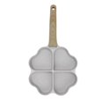thumbnail image 4 of Egg Frying Pan, Omelet Pan Nonstick Heart Shaped 4 Cup Uniform Heating Pancake Pan With Handle For Kitchen Flat Bottom Induction Cooker, 4 of 8