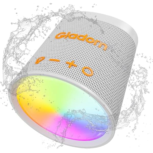 wonima11 Portable Bluetooth Speaker Wireless with 9 Color Lights, 20H Playtime, Stereo Pairing, Deep Bass, IPX6 Waterproof, Bluetooth 5.3, Small Speaker for Home, Party, Outdoor, Camping, Beach, Gift