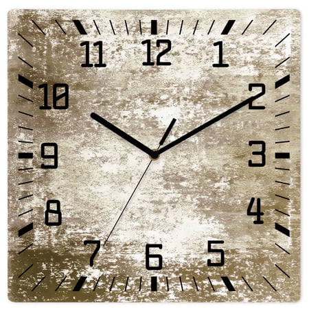 Wall Clock Brown Graffiti Operated Square Clocks Wooden Silent Non Ticking Wallclock 12 Inch Abstract Art Wall Clock Brown Graffiti Operated Square Clocks Wooden Silent Non Ticking Wallclock 12 Inch - 6 e