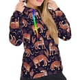 thumbnail image 5 of Yiaed Leopard Print Print Womens Casual Hoodies Crew Neck Long Sleeve Sweatshirts With Pocket Pullover Tops Women's Hooded Sweatshirt-Medium, 5 of 5