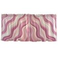 thumbnail image 7 of Yayeee Kitchen Curtains Tier Set of 2 Light Filtering 57"x24" Over Sink Window Panels, Pink Brown Pattern, 7 of 7