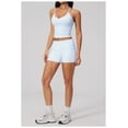 thumbnail image 4 of PISONIC Women Two Piece Workout Sets Spaghetti Straps Tank Top Matching Booty Lifting Shorts Gym Yoga Outfits, 4 of 7