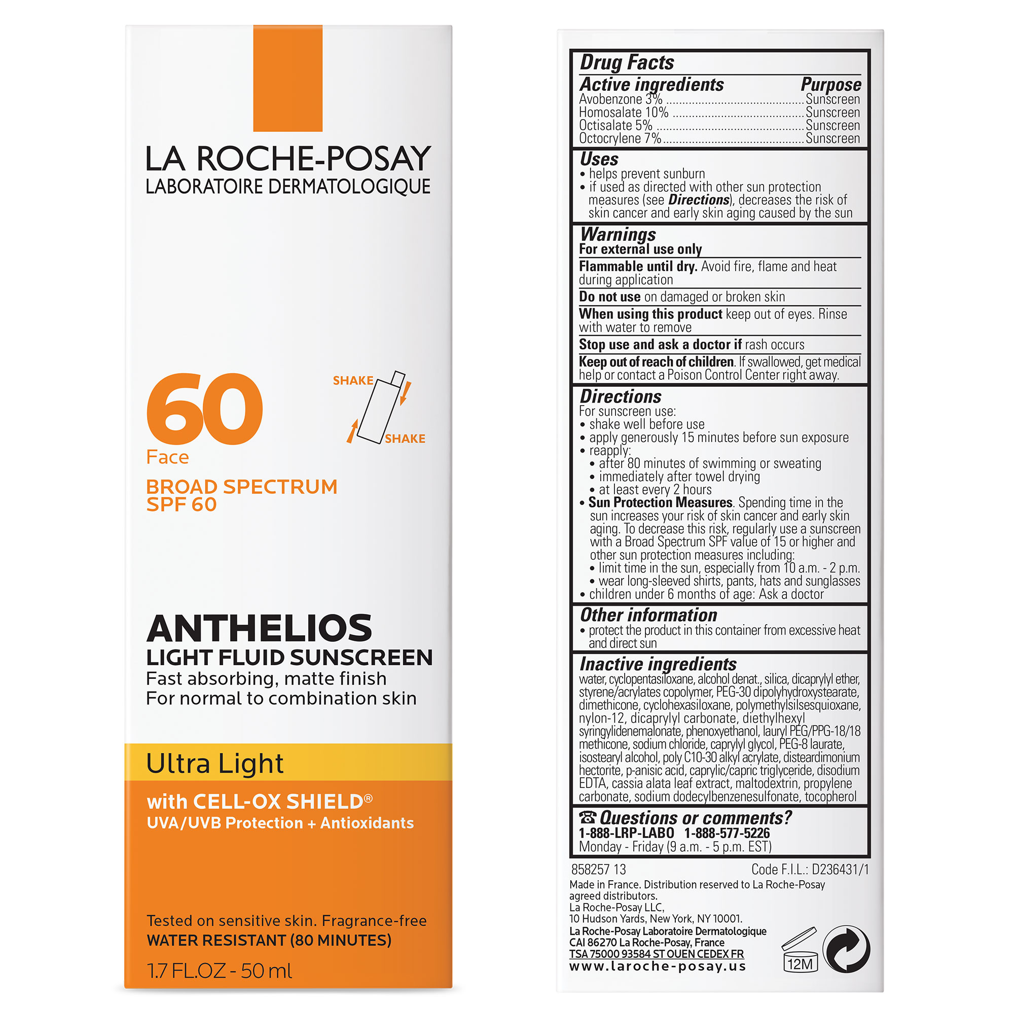 La Roche-Posay Anthelios Ultra Light Fluid SPF 60, 1.7 oz photo 3